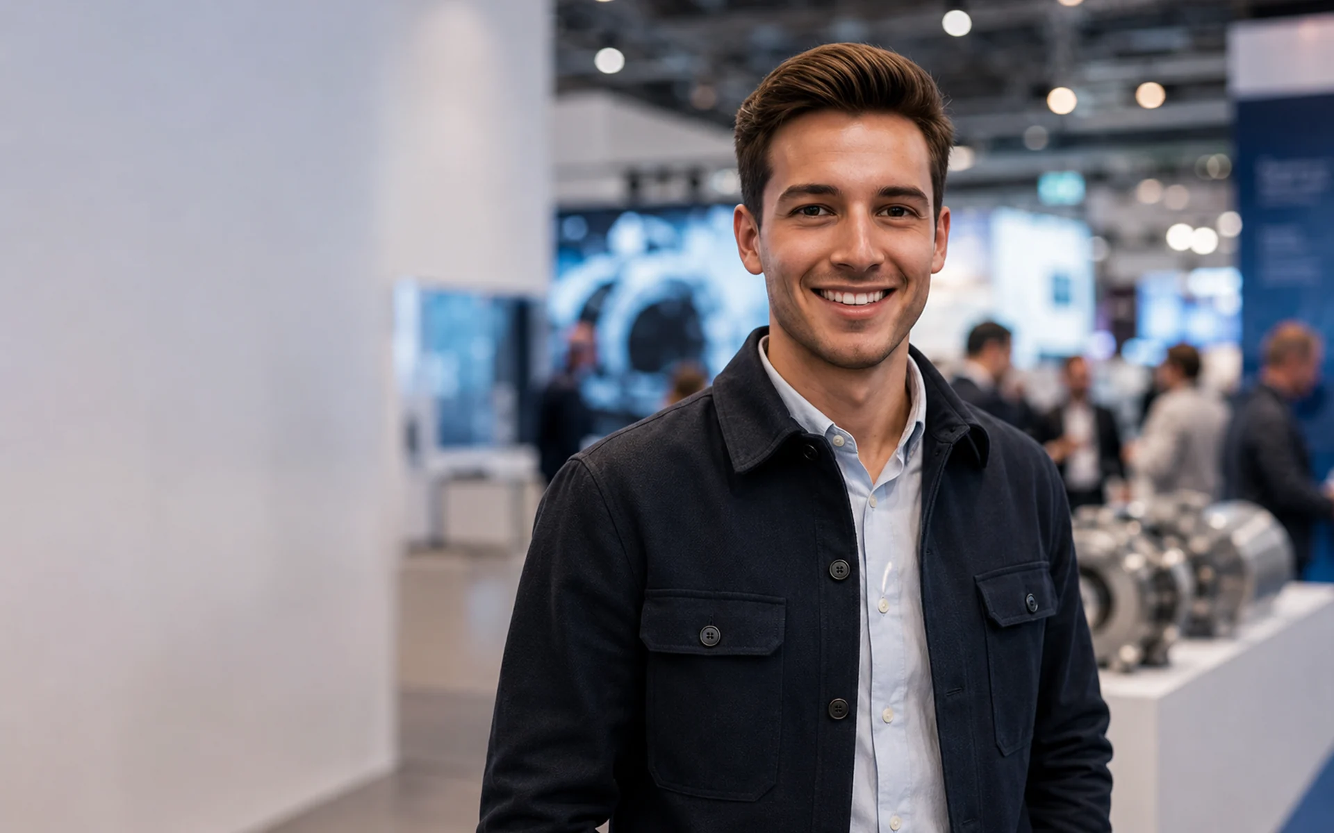 Messebesucher vor einer Recruiting-Aktivierung