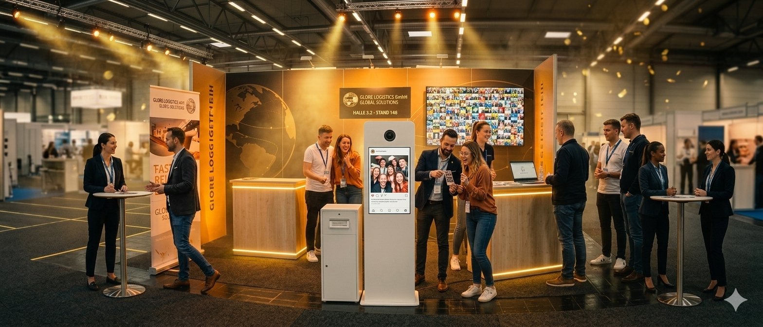 Premium Messestand mit vollem Mister Mory Service